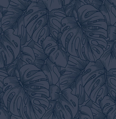 product image of Balboa Botanical Wallpaper in Indigo from the Scott Living Collection by Brewster Home Fashions 560
