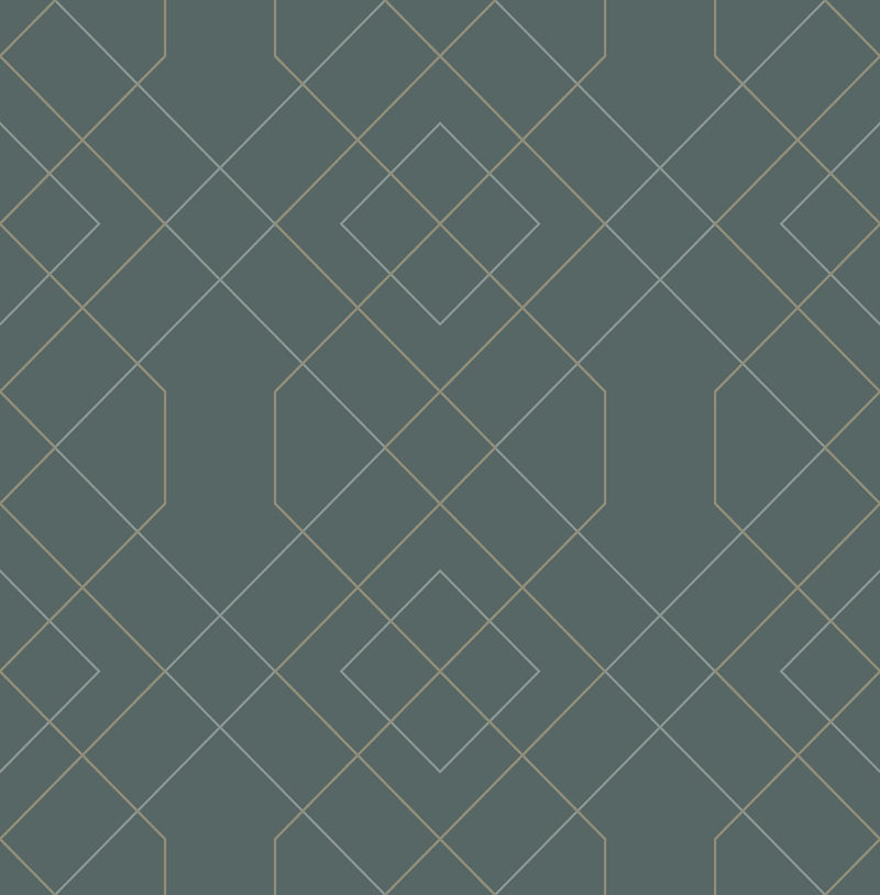 media image for Ballard Geometric Wallpaper in Teal from the Scott Living Collection by Brewster Home Fashions 288