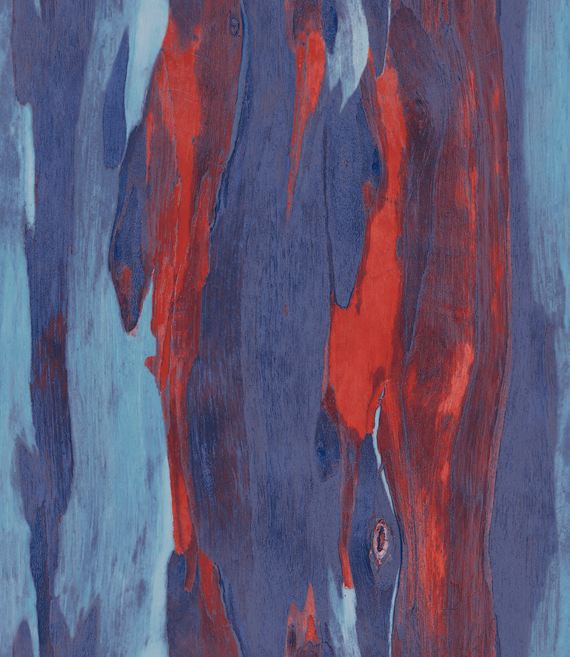 media image for Bark Wallpaper in Red and Blue from the Aerial Collection by Mayflower Wallpaper 278