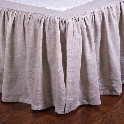 product image for Gathered Linen Bedskirt in Flax design by Pom Pom at Home 10