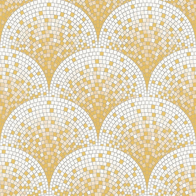 product image of Bella Textured Tile Effect Wallpaper in Gold by BD Wall 534