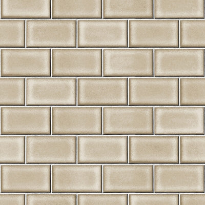 product image of Berkeley Brick Tile Wallpaper in Beige by BD Wall 519