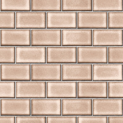 product image for Berkeley Brick Tile Wallpaper in Brown by BD Wall 95