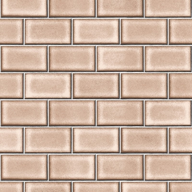 media image for Berkeley Brick Tile Wallpaper in Brown by BD Wall 29