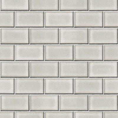 product image of Berkeley Brick Tile Wallpaper in Grey by BD Wall 52
