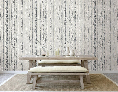 product image of Birch Wallpaper in Frost from the Sanctuary Collection by Mayflower Wallpaper 577