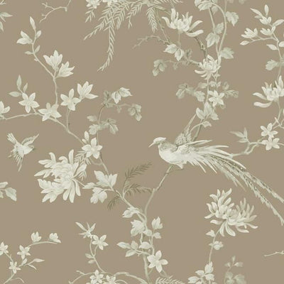 product image of Bird And Blossom Chinoserie Wallpaper in Glint from the Ronald Redding 24 Karat Collection by York Wallcoverings 554