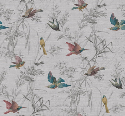 product image of Birds Of Paradise Wallpaper in Sterling from the Sanctuary Collection by Mayflower Wallpaper 599