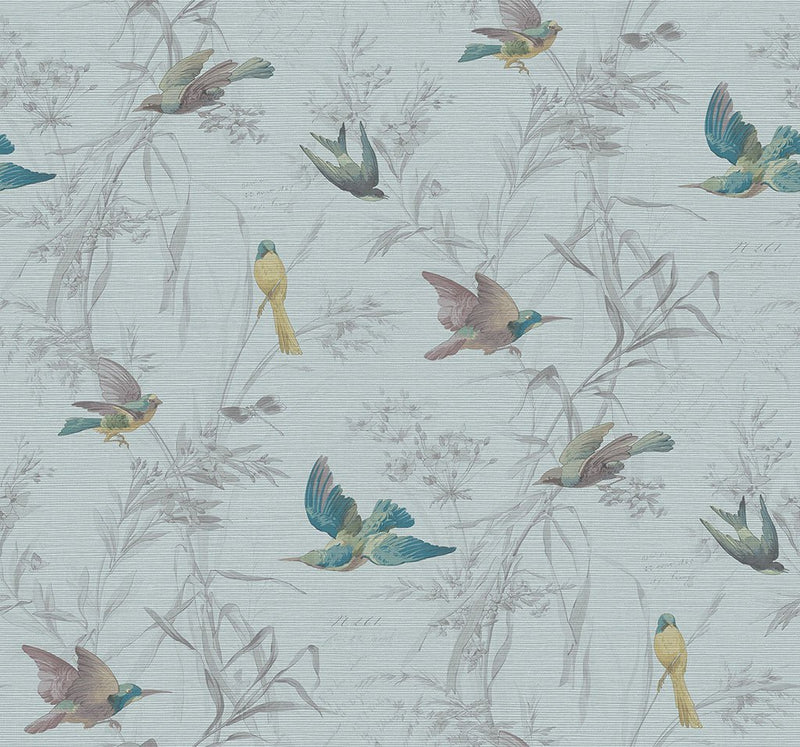 media image for Birds Of Paradise Wallpaper in Turquoise from the Sanctuary Collection by Mayflower Wallpaper 221