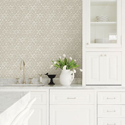 product image for Blissful Harlequin Wallpaper in Bone from the Celadon Collection by Brewster Home Fashions 98
