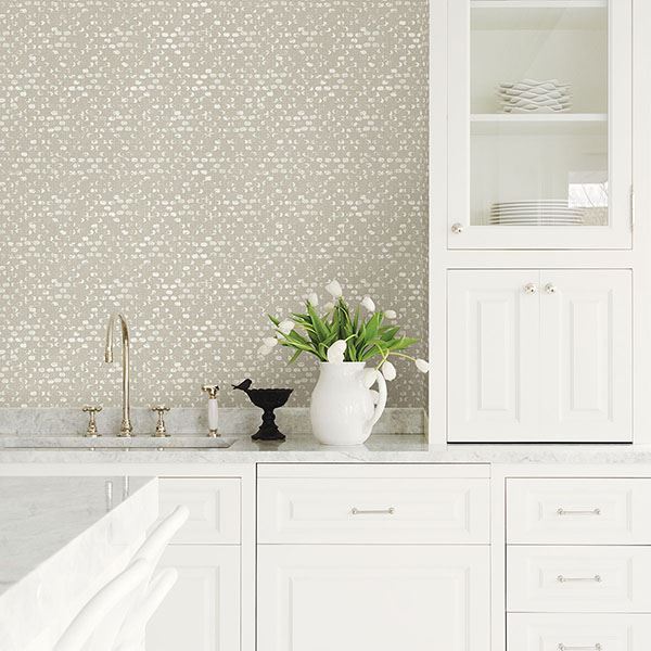 media image for Blissful Harlequin Wallpaper in Bone from the Celadon Collection by Brewster Home Fashions 280