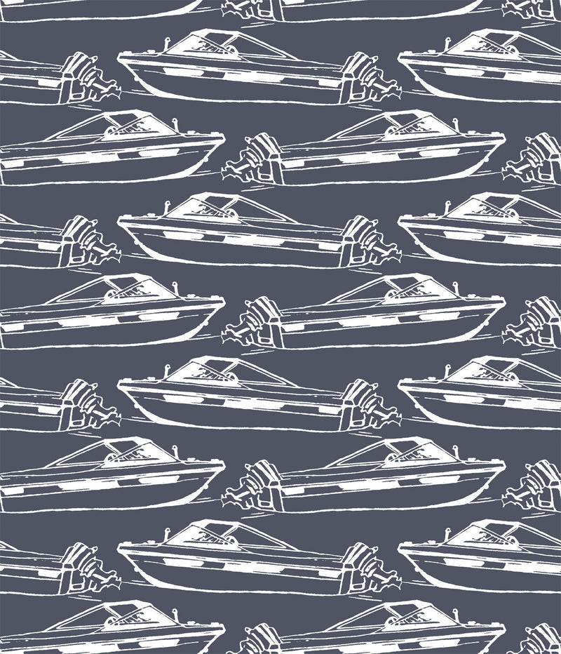 media image for Boating Wallpaper in Pebble design by Aimee Wilder 286