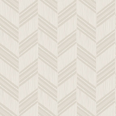 product image of Boho Chevron Stripe Stringcloth Wallpaper in Cinder Grey and Ivory from the Boho Rhapsody Collection by Seabrook Wallcoverings 553