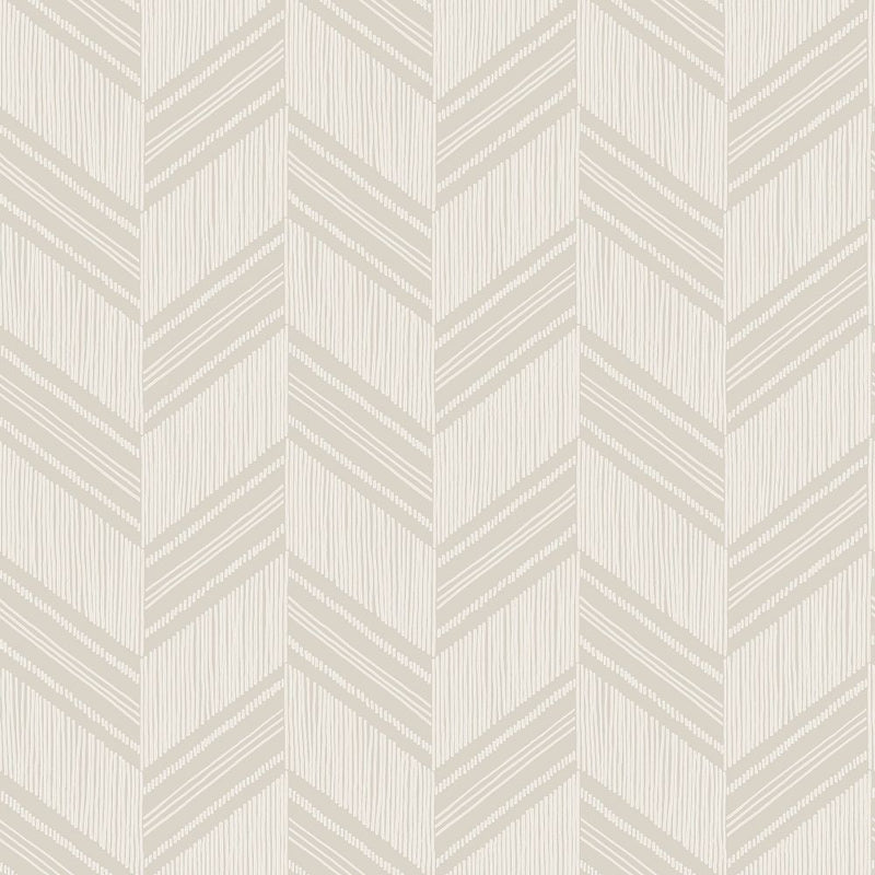 media image for Boho Chevron Stripe Stringcloth Wallpaper in Cinder Grey and Ivory from the Boho Rhapsody Collection by Seabrook Wallcoverings 289