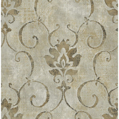 product image for Brilliant Wallpaper in Neutrals and Metallic by Seabrook Wallcoverings 8