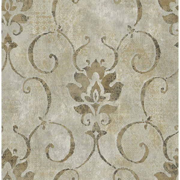 media image for Brilliant Wallpaper in Neutrals and Metallic by Seabrook Wallcoverings 279