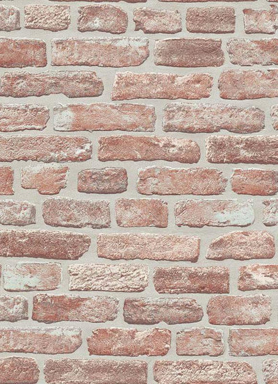 product image of Brittany Faux Brick Wallpaper in Red and Brown design by BD Wall 521