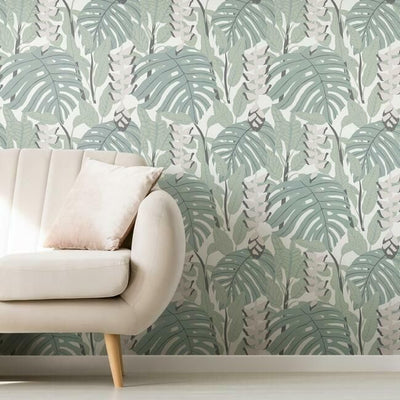 product image for Bunaken Peel & Stick Wallpaper in Green and Pink by RoomMates for York Wallcoverings 9