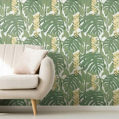 product image for Bunaken Peel & Stick Wallpaper in Green and Yellow by RoomMates for York Wallcoverings 38