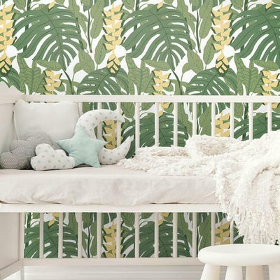 product image for Bunaken Peel & Stick Wallpaper in Green and Yellow by RoomMates for York Wallcoverings 15