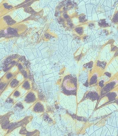 product image for Butterfly Wallpaper in Gold, Purple, and Blue from the Aerial Collection by Mayflower Wallpaper 4