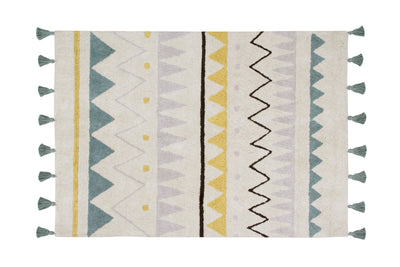 product image of Azteca Natural Rug in Vintage Blue design by Lorena Canals 588