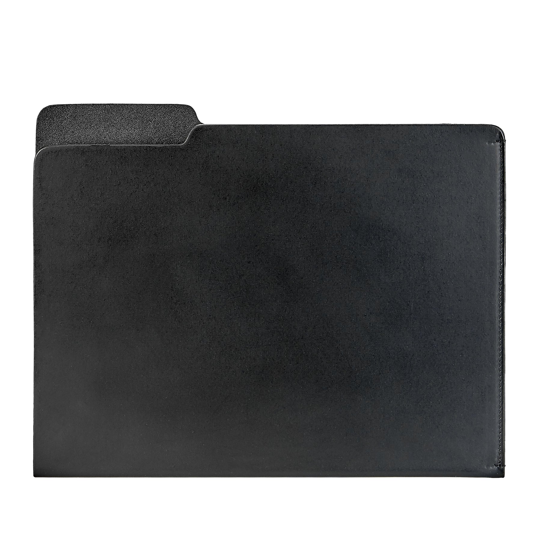 Shop Carlo File Folder Black Leather | Burke Decor
