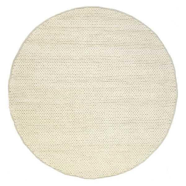Shop Hand Woven Chunky Woolen Cable Rug in Off White | Burke Decor