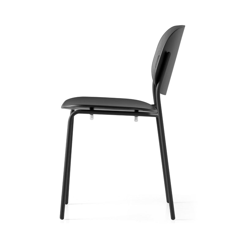 media image for yo matt black metal chair by connubia cb198603001501500000000 3 22
