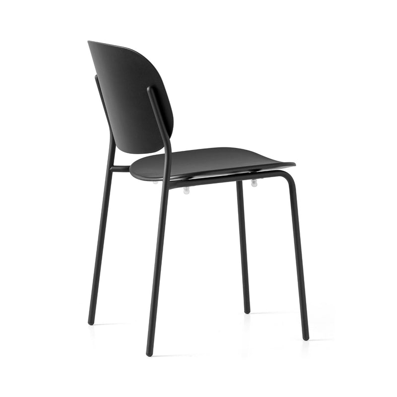 media image for yo matt black metal chair by connubia cb198603001501500000000 4 227