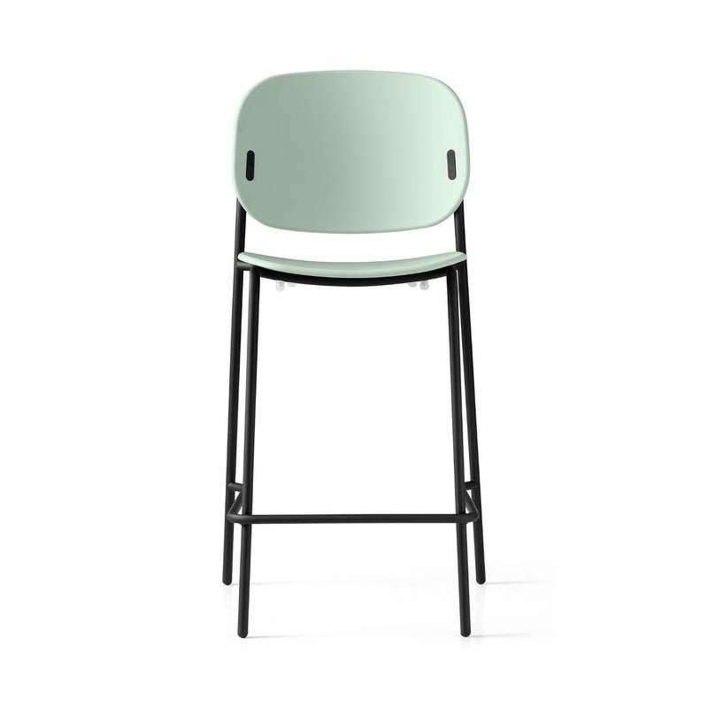 media image for yo black metal counter stool by connubia cb198700001501500000000 14 298