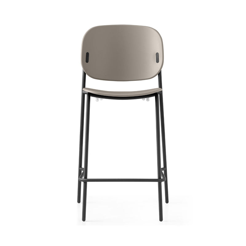 media image for yo black metal counter stool by connubia cb198700001501500000000 10 222