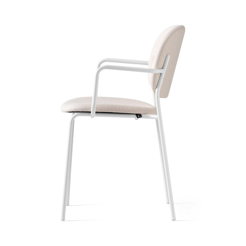 media image for yo optic white metal armchair by connubia cb1991000094skq00000000 3 260