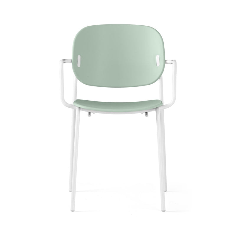 media image for yo optic white metal armchair by connubia cb1991000094skq00000000 22 230