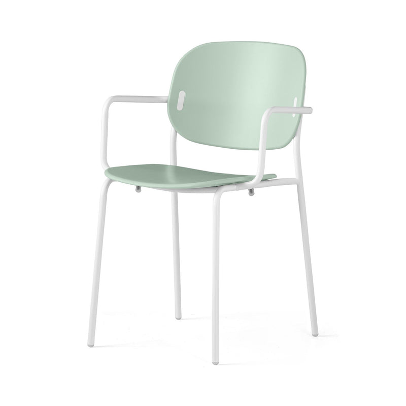 media image for yo optic white metal armchair by connubia cb1991000094skq00000000 21 279