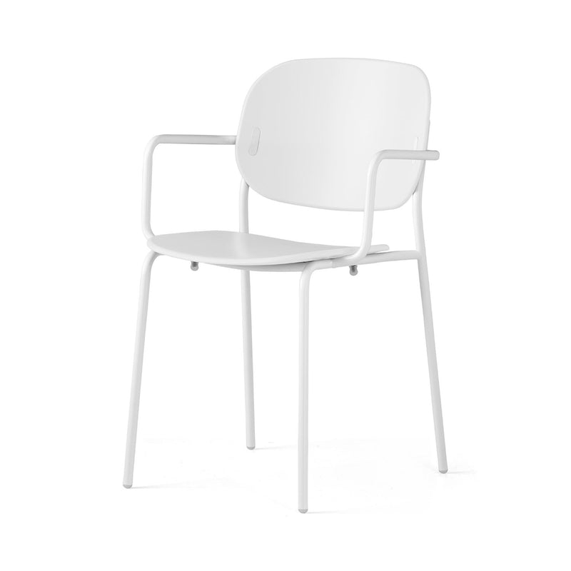 media image for yo optic white metal armchair by connubia cb1991000094skq00000000 13 214