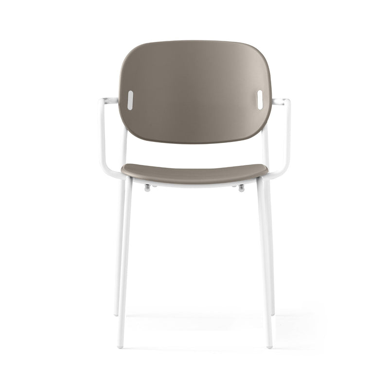 media image for yo optic white metal armchair by connubia cb1991000094skq00000000 18 219