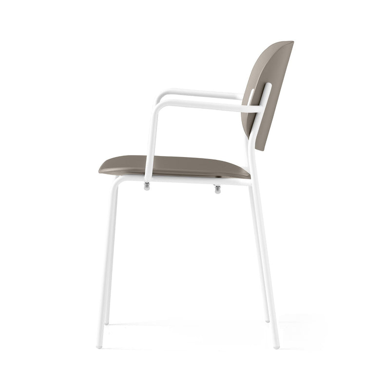 media image for yo optic white metal armchair by connubia cb1991000094skq00000000 19 275