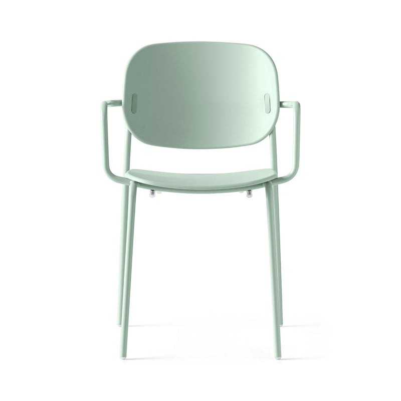 media image for yo matt thyme green metal armchair by connubia cb199103008l08l00000000 2 295