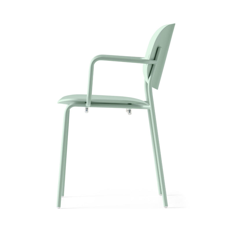 media image for yo matt thyme green metal armchair by connubia cb199103008l08l00000000 3 222