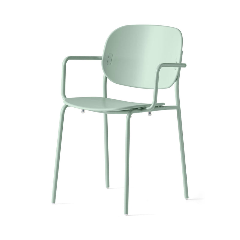 media image for yo matt thyme green metal armchair by connubia cb199103008l08l00000000 1 275