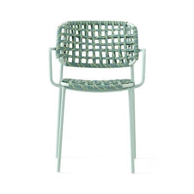 product image for yo matt thyme green metal armchair by connubia cb199103008l08l00000000 6 85