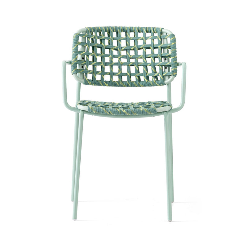 media image for yo matt thyme green metal armchair by connubia cb199103008l08l00000000 6 246