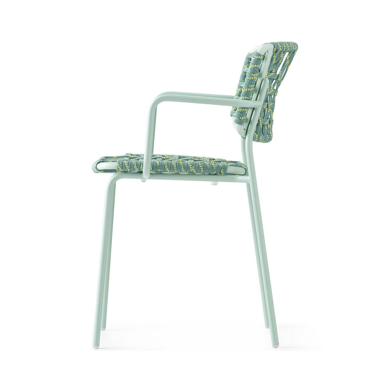 media image for yo matt thyme green metal armchair by connubia cb199103008l08l00000000 7 262