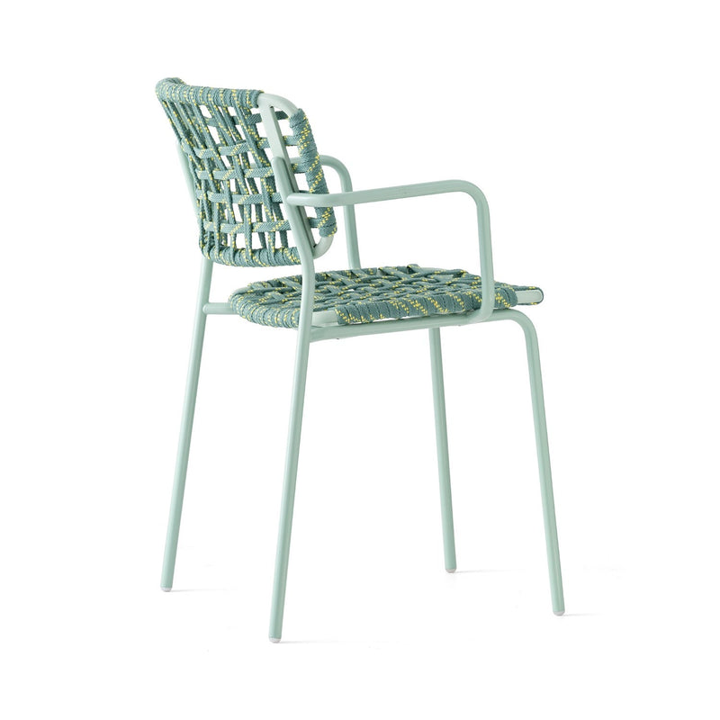 media image for yo matt thyme green metal armchair by connubia cb199103008l08l00000000 8 225