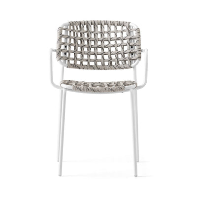 product image for yo matt optic white metal armchair by connubia cb199103009401500000000 6 89