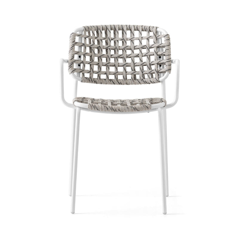 media image for yo matt optic white metal armchair by connubia cb199103009401500000000 6 20