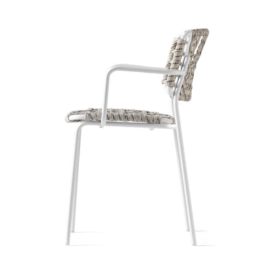 product image for yo matt optic white metal armchair by connubia cb199103009401500000000 7 96