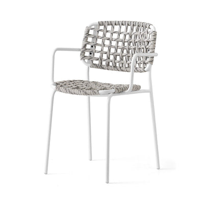 product image for yo matt optic white metal armchair by connubia cb199103009401500000000 5 95