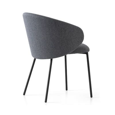 product image for tuka black metal armchair with metal legs by connubia cb1999000015slb00000000 4 16